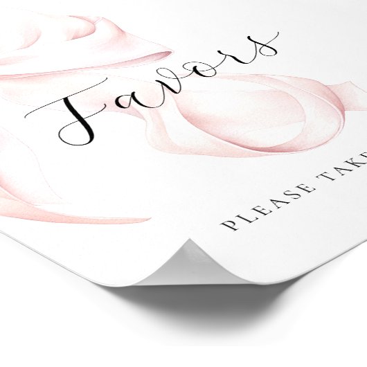 Rosa Brautparty Favoriten Tabellenzeichen Poster (Ecke)