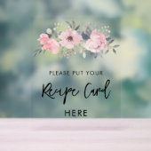 Rosa Brautparty Floral Acrylschild (Neutral)