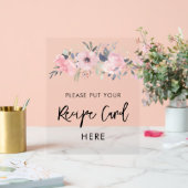 Rosa Brautparty Floral Acrylschild (Hochzeit)