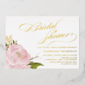 Rosa Brautparty Folieneinladung (Vorderseite)
