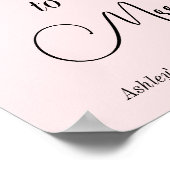 Rosa Brautparty Frau Miss. Poster (Ecke)