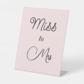 Rosa Brautparty Frau Miss. Sockelschild (Vorderseite)