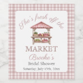 Rosa Brautparty frisch vom Markt Weinetikett (Einzelnes Label)