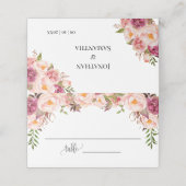 Rosa Brautparty für Hochzeiten Platzkarte (Außenseite Aufgefaltet)