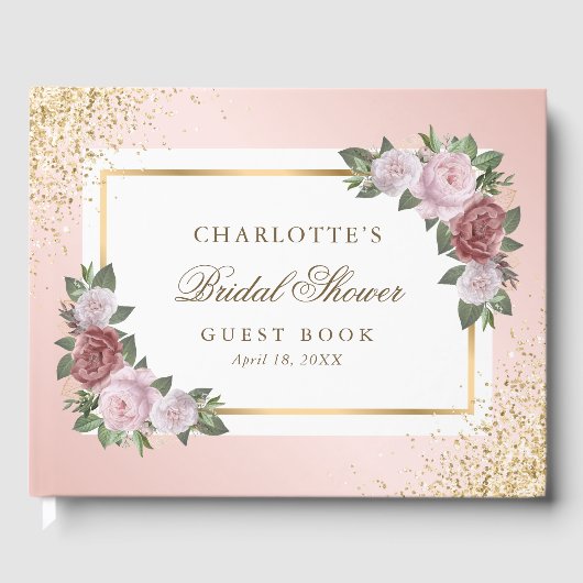 Rosa Brautparty Gästebuch (Vorderseite)