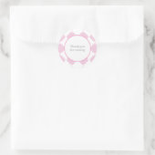 Rosa Brautparty Gefallen Labels Runder Aufkleber (Tasche)