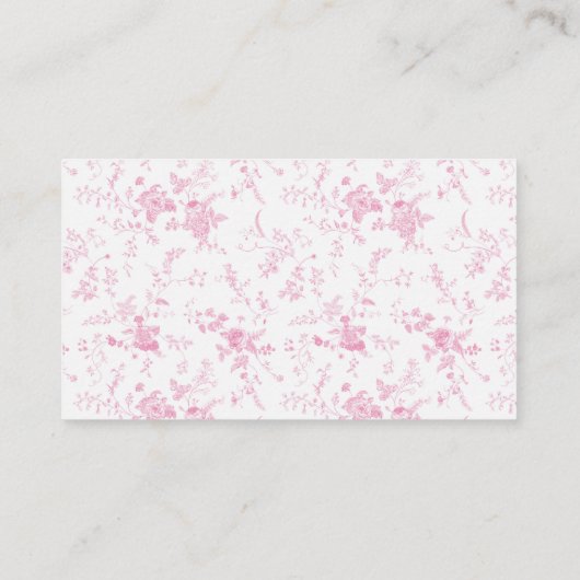 Rosa Brautparty gemeinsam ein Rezept Begleitkarte (Rückseite)