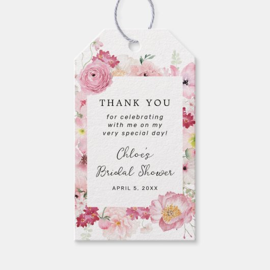 Rosa Brautparty Geschenkanhänger (Vorderseite)