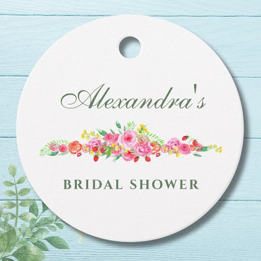 Rosa Brautparty Geschenkanhänger