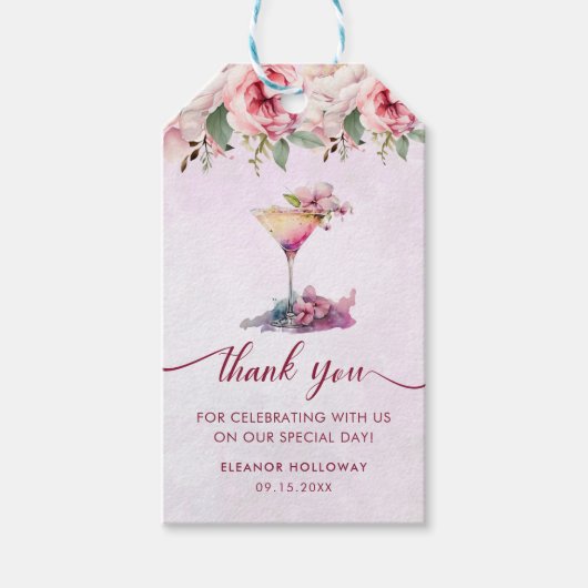 Rosa Brautparty Geschenkanhänger (Vorderseite)