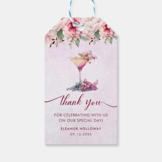 Rosa Brautparty Geschenkanhänger (Rückseite)