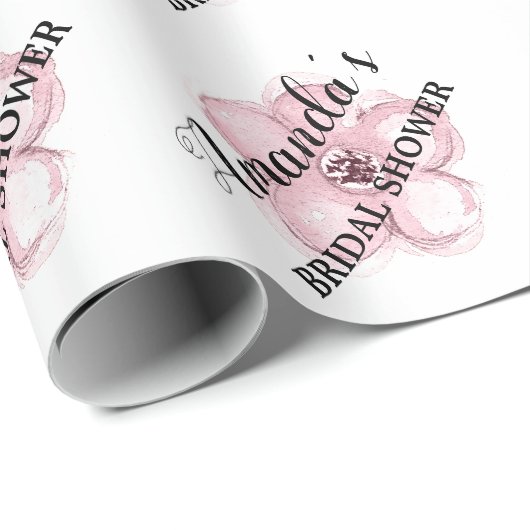 Rosa Brautparty Geschenkpapier (Rolleneckpunkt)