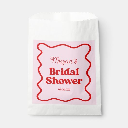 Rosa Brautparty Geschenktütchen (Vorderseite)