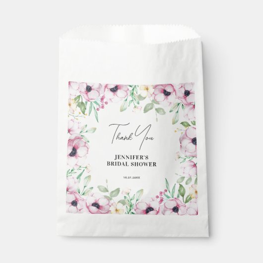 Rosa Brautparty Geschenktütchen (Vorderseite)