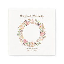 Rosa Brautparty Hochzeitsempfang Napki