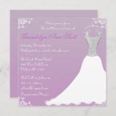 Rosa Brautparty Hochzeitsfeier Einladung (Vorne/Hinten)