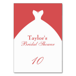 Rosa Brautparty Hochzeitskleid Tischnummer