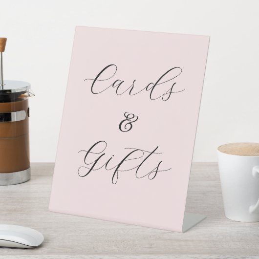 Rosa Brautparty Karten Geschenke Sockelschild (In SItu)