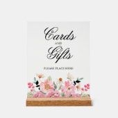 Rosa Brautparty Karten und Geschenke Acrylschild (Vorderseite)