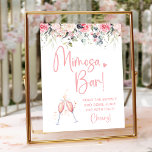 Rosa Brautparty Mimosa Bar Sign Poster<br><div class="desc">Genießen Sie Ihren Brunch mit unserem Brunch Mimosa Bar Sign in Blush Pink Floral Bridal. Dieses elegante Mimosa-Bar verleiht Ihrem Brautparty eine Touch der Eleganz. Mit seinen Blume und dem blumengeschmückten Aquarell ergänzt er das Blumenmotiv des Brautparty perfekt. Dieses Mimosa-Bar wird die Stimmung für eine angenehme Feier Set.</div>