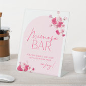 Rosa Brautparty Mimosa Bar Sign Sockelschild (In SItu)