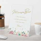 Rosa Brautparty Mimosa Bar Sockelschild (In SItu)