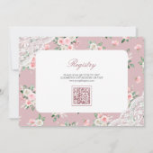 Rosa Brautparty mit blass-weißem Oberteil Einladung (Rückseite)