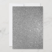 Rosa Brautparty mit floralen und silberfarbenen Ho Einladung (Rückseite)