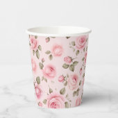 Rosa Brautparty Pappbecher (Links)