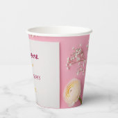 Rosa Brautparty Pappbecher (Rückseite)