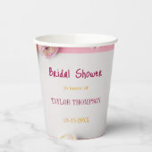 Rosa Brautparty Pappbecher (Links)