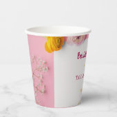 Rosa Brautparty Pappbecher (Vorderseite)