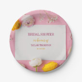 Rosa Brautparty Pappteller (Vorderseite)