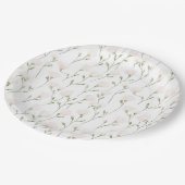 Rosa Brautparty Pappteller (Schrägansicht)