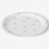 Rosa Brautparty Pappteller (Schrägansicht)