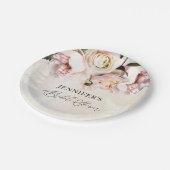 Rosa Brautparty Pappteller (Schrägansicht)