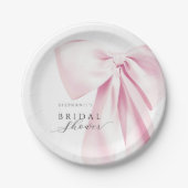Rosa Brautparty Pappteller (Vorderseite)