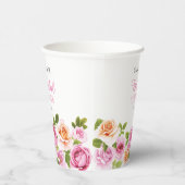 Rosa Brautparty Petals und Prosecco Pappbecher (Rechts)