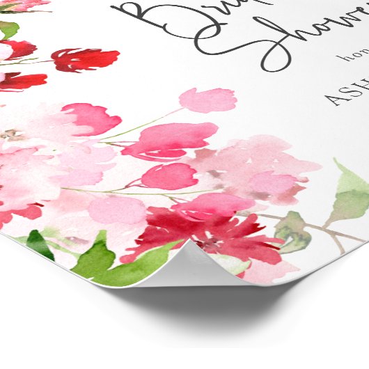 Rosa Brautparty Poster (Ecke)