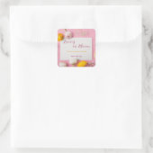 Rosa Brautparty Quadratischer Aufkleber (Tasche)