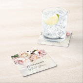 Rosa Brautparty Rechteckiger Pappuntersetzer (Vor Ort)