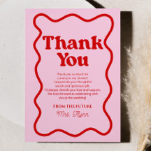 Rosa Brautparty Retro Wavy Border