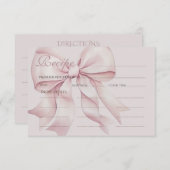 Rosa Brautparty Rezept Begleitkarte (Vorne/Hinten)