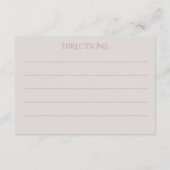 Rosa Brautparty Rezept Begleitkarte (Rückseite)