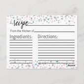 Rosa Brautparty Rezept Karte (Rückseite)