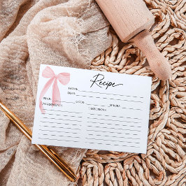 Rosa Brautparty Rezeptkarte Einladung