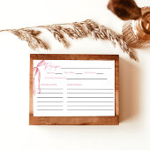 Rosa Brautparty Rezeptkarte Einladung