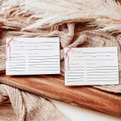 Rosa Brautparty Rezeptkarte Einladung