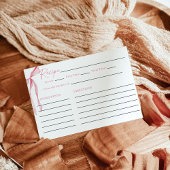 Rosa Brautparty Rezeptkarte Einladung