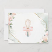 Rosa Brautparty Rezeptkarte Mitteilungskarte (Rückseite)